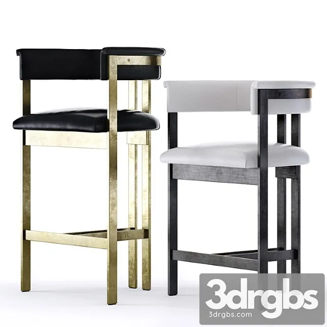 Kelly wearstler elliot bar and counter stools 2 3D Model Download Kelly wearstler elliot bar and counter stools 2 3D Model Download