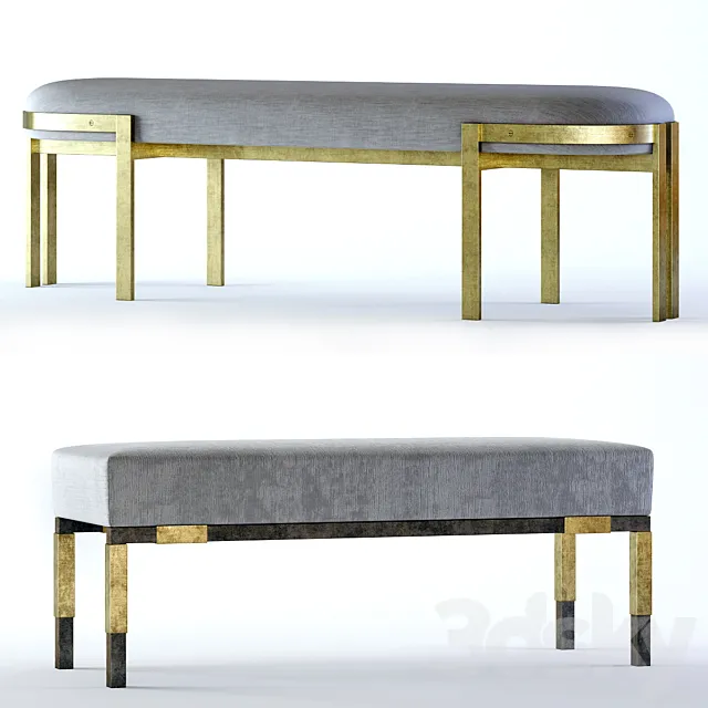 Kelly Wearstler Elliott and Larchmont Benches 3DModel Kelly Wearstler Elliott and Larchmont Benches 3DModel