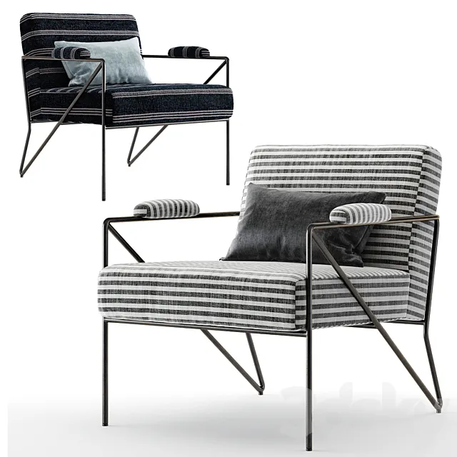 Kelly Wearstler Emmett Lounge Chair 3D Model