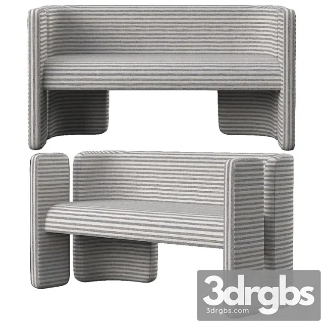 Kelly Wearstler Fairfax Settee 1 3D Model Download Kelly Wearstler Fairfax Settee 1 3D Model Download