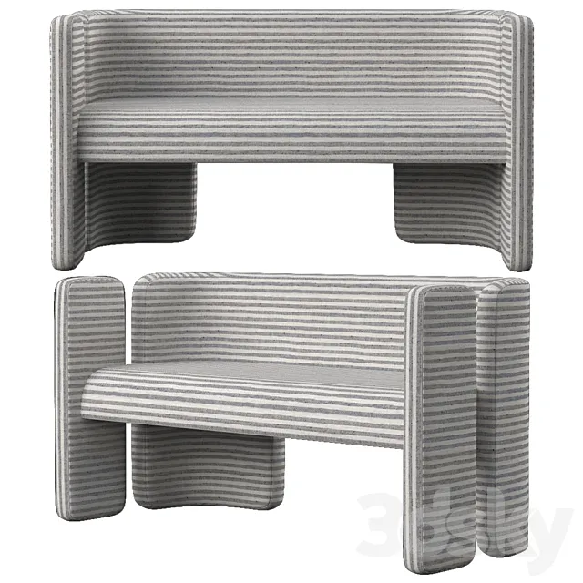 Kelly Wearstler Fairfax Settee 3DModel Kelly Wearstler Fairfax Settee 3DModel
