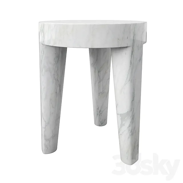 Kelly Wearstler Large Tribute stool 3D Model