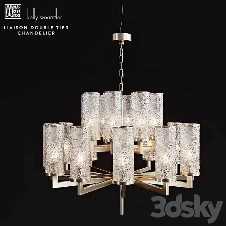 Kelly Wearstler Liaison Double Tier Chandelier 3D Model Kelly Wearstler Liaison Double Tier Chandelier 3D Model