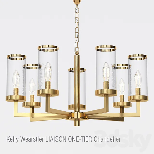 Kelly Wearstler LIAISON ONE-TIER Chandelier 7 3D Model Kelly Wearstler LIAISON ONE-TIER Chandelier 7 3D Model