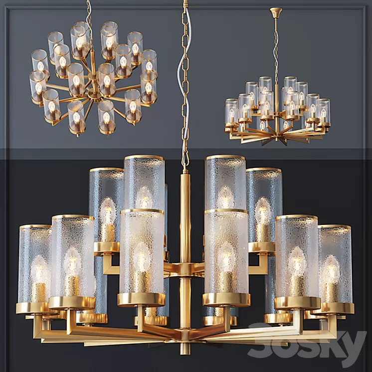 Kelly Wearstler LIAISON TWO-TIER Chandelier 18 3D Model Kelly Wearstler LIAISON TWO-TIER Chandelier 18 3D Model