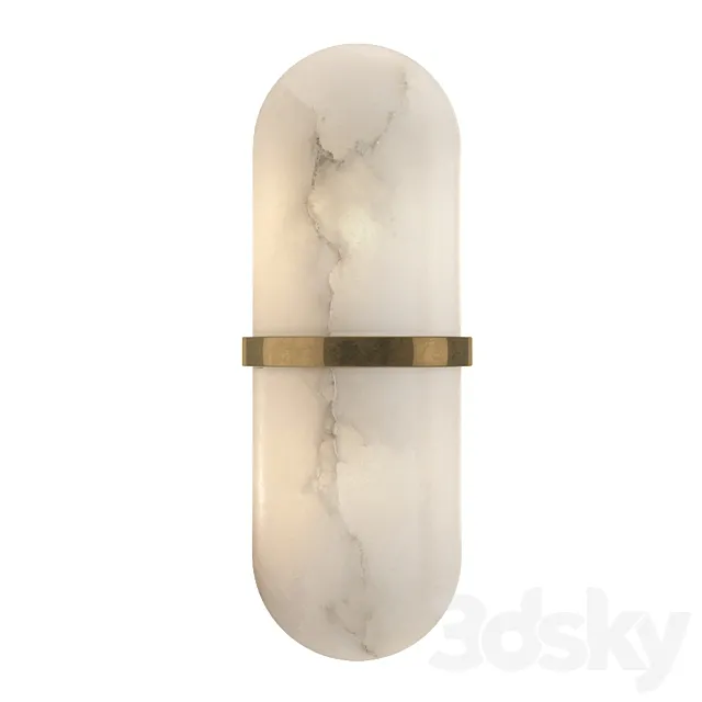 Kelly Wearstler Melange LED 4inch Antique-Burnished Brass Sconce Wall Light 3D Model