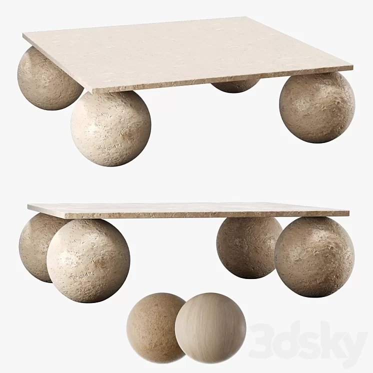 Kelly Wearstler-morro square coffee table 3D Model Free Download Kelly Wearstler-morro square coffee table 3D Model Free Download