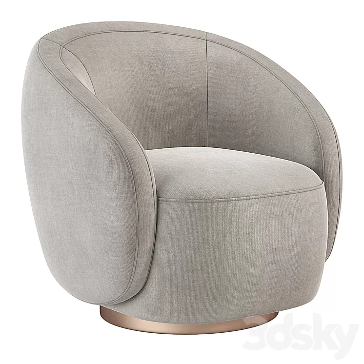 Kelly Wearstler Wetherly Swivel Chair 3D Model Free Download
