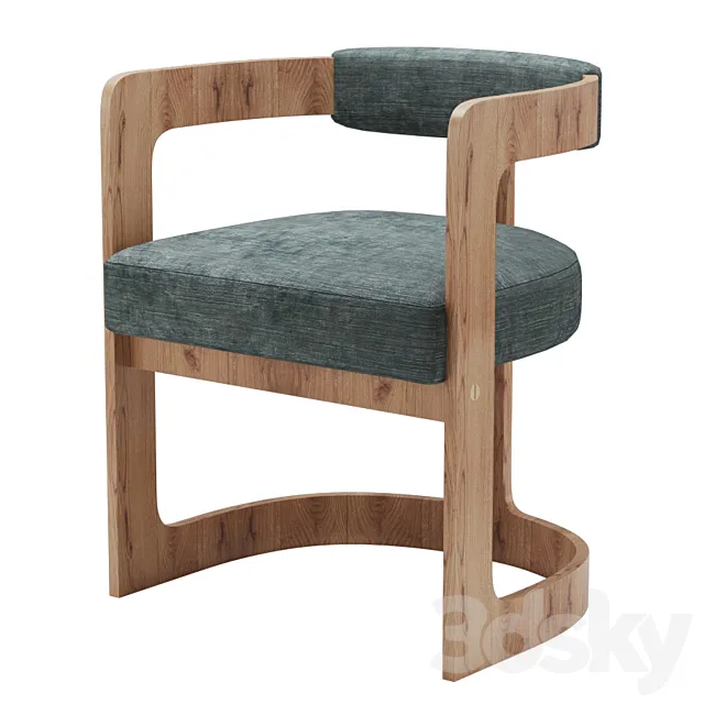 Kelly Wearstler Zuma dining chair 3D Model Kelly Wearstler Zuma dining chair 3D Model