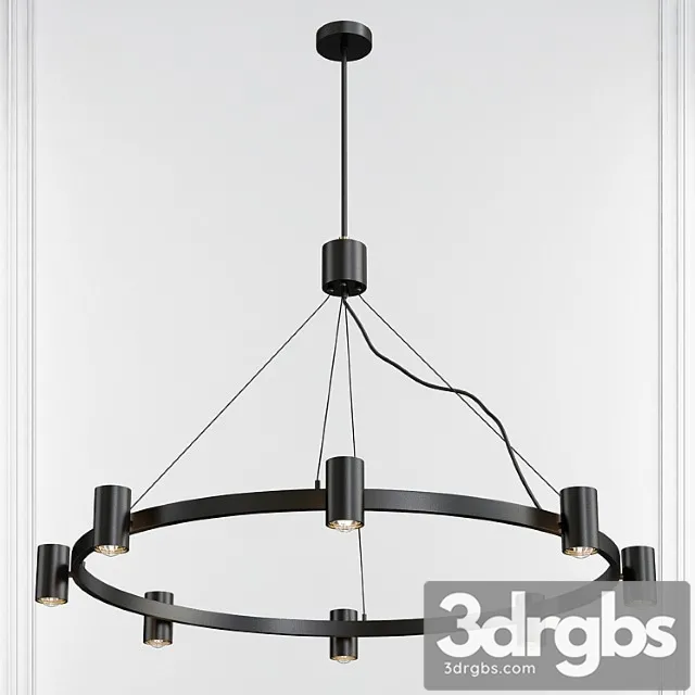 Kempton Matte Black Satin Brass 8 Light Chandelier By Elk Lighting 3D Model Download Kempton Matte Black Satin Brass 8 Light Chandelier By Elk Lighting 3D Model Download