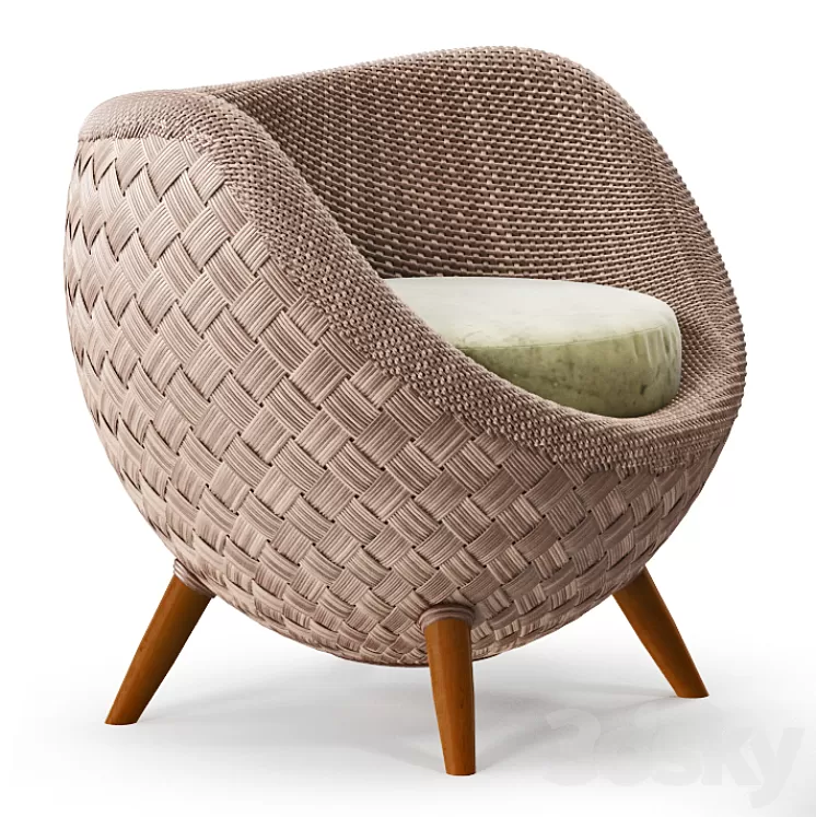 KENNETH COBONPUE – LUNA ARMCHAIR 3D Model
