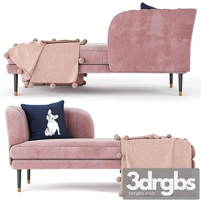 Kensington chaise rose pink Kensington chaise rose pink