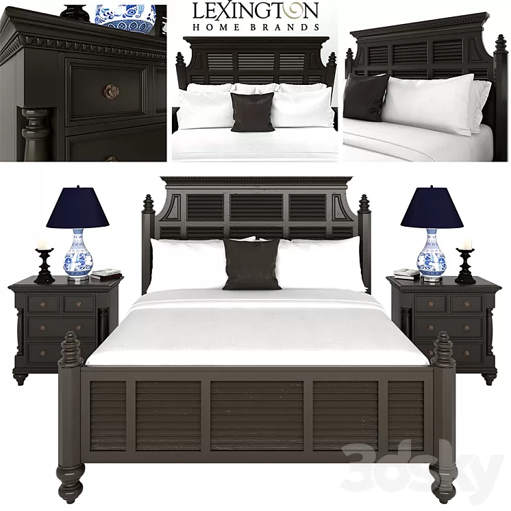 KENSINGTON MALABAR PANEL BED (LEXINGTON HOME BRANDS) 3D Model