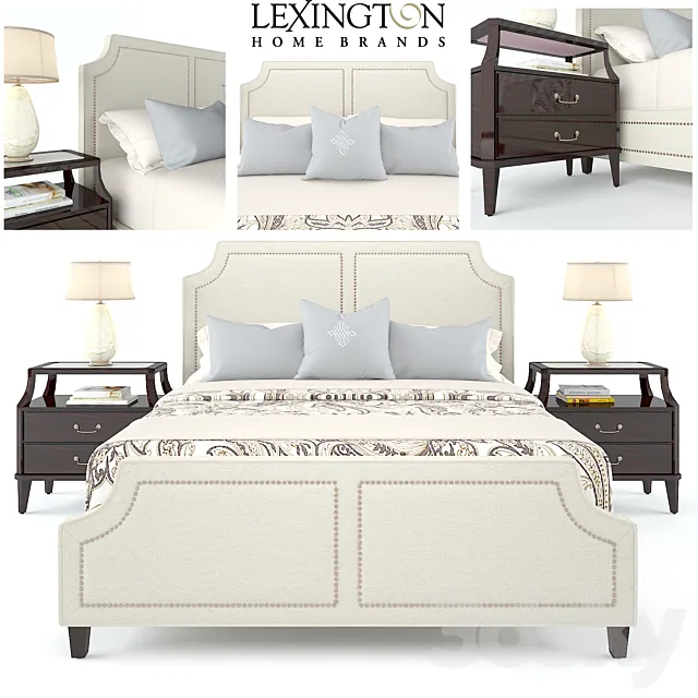 KENSINGTON PLACE CHADWICK UPHOLSTERED BED (LEXINGTON HOME BRANDS) 3DModel