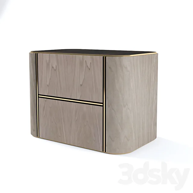 KENT BED SIDE TABLE FRATO 3D Model KENT BED SIDE TABLE FRATO 3D Model