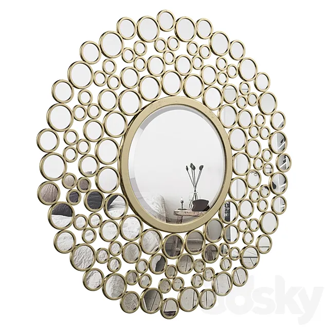 Kentwood Round Wall Mirror VKGL1574 3D Model Kentwood Round Wall Mirror VKGL1574 3D Model