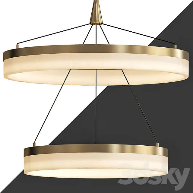 Keplar 1 Light 24 Gold Pendant 3DModel Keplar 1 Light 24 Gold Pendant 3DModel