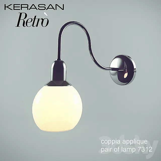 KERASAN _ coppia applique 7312 3DModel