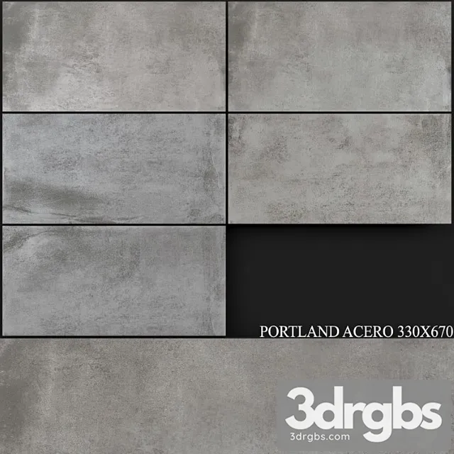 Keros portland acero 330×670 3D Model Download