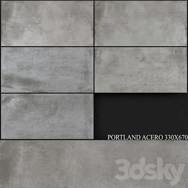 Keros Portland Acero 330×670 3D Model