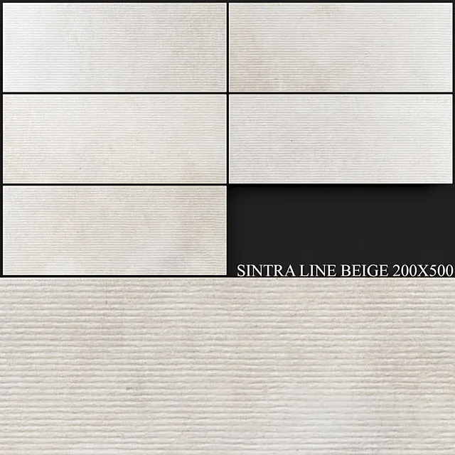 Keros Sintra Line Beige 200×500 3D Model