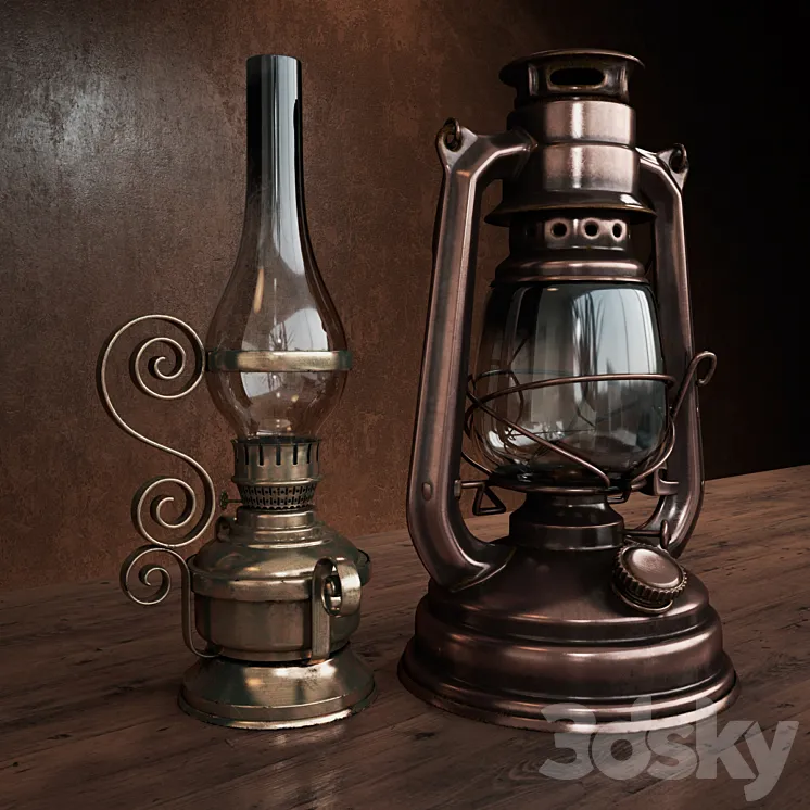 kerosene lamps 3D Model Free Download kerosene lamps 3D Model Free Download