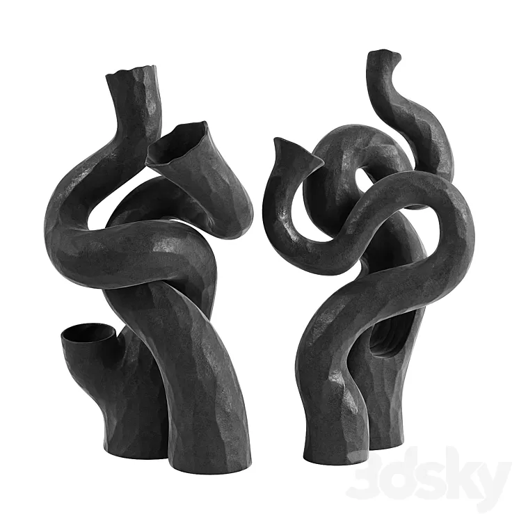 Kerryn levy vases set 3D Model