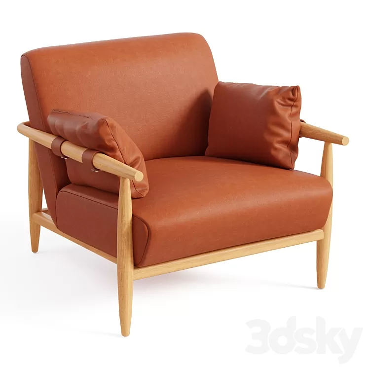 Kershaw Leather Chair 3D Model Kershaw Leather Chair 3D Model