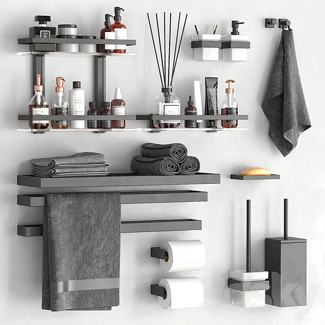 KES Bathroom accessories 5 3D Model