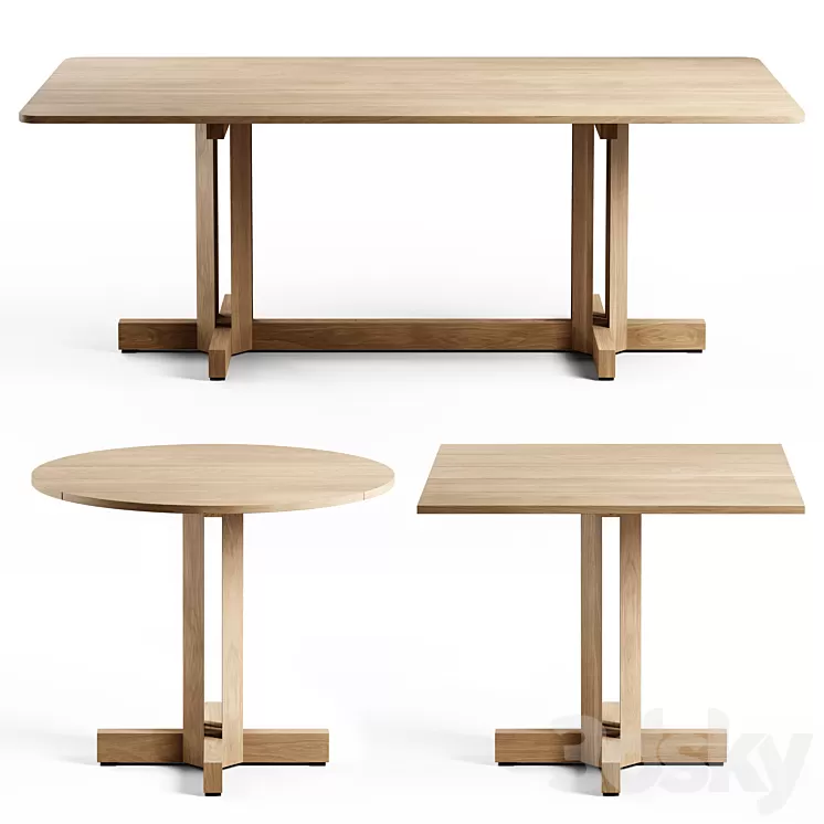 Kettal – Altar dinning table (set) 3D Model Free Download
