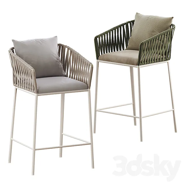 Kettal | Bitta bar stool 3D Model Kettal | Bitta bar stool 3D Model