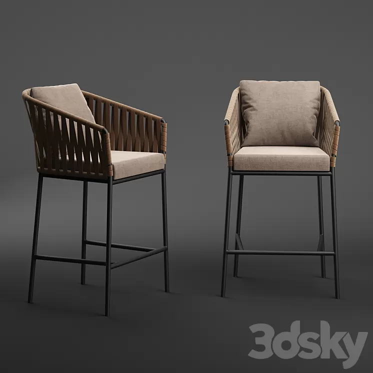 Kettal Bitta Barstool 3D Model Kettal Bitta Barstool 3D Model