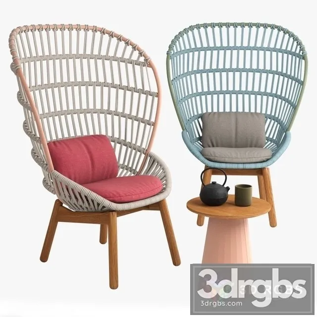 Kettal Cala Wood Feet 3D Model Download