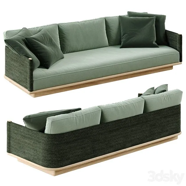 Kettal Giro 3 seater sofa 3D Model