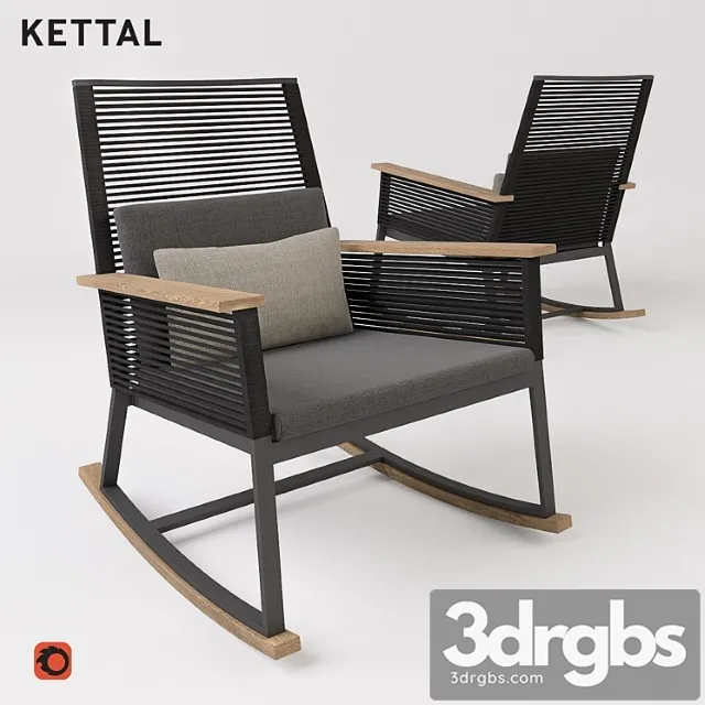Kettal Landscape Rocking Chair 3D Model Download