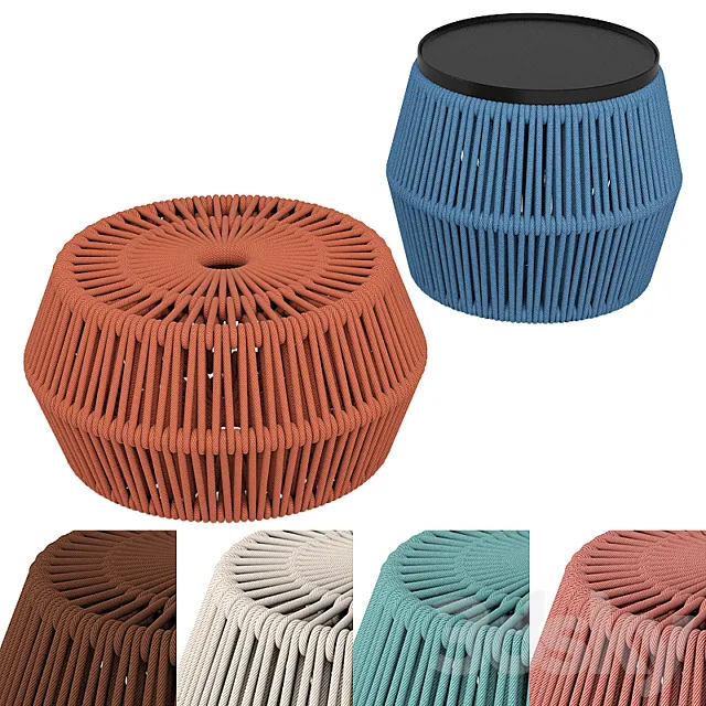 kettal pouf zigzag 3D Model kettal pouf zigzag 3D Model