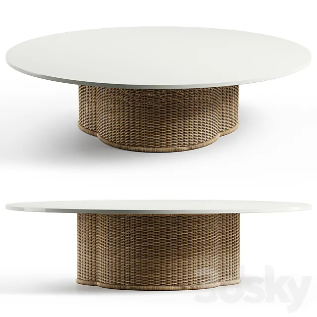 Kettal – Vimini Side Table D135 3D Model Kettal – Vimini Side Table D135 3D Model