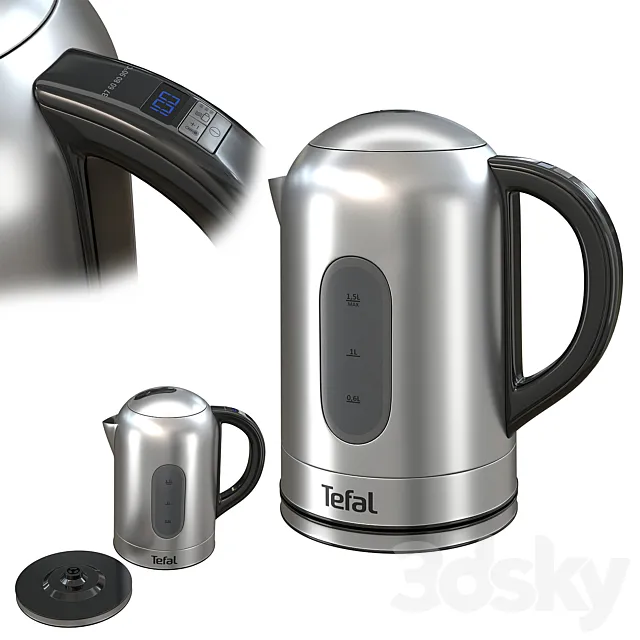 Kettle Tefal KI 400D 3DModel Kettle Tefal KI 400D 3DModel