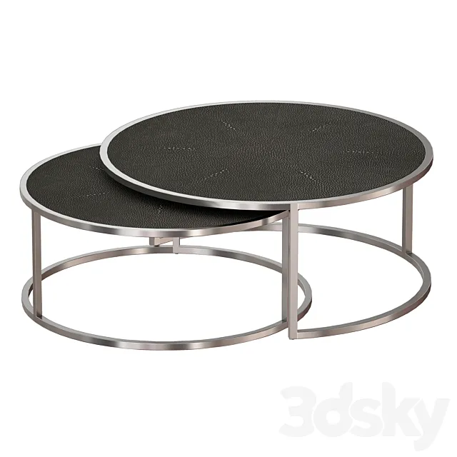Keya Stainless Steel Nesting Coffee Tables (Crate and Barrel) 3D Model