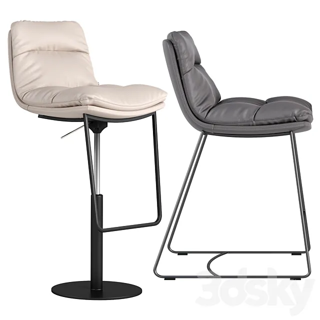 KFF Arva barstool 3D Model KFF Arva barstool 3D Model