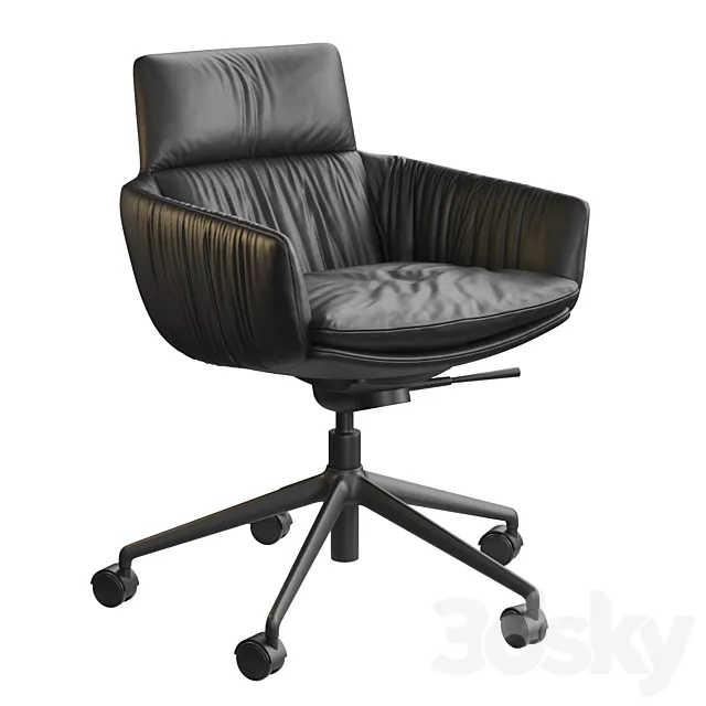 KFF FAYE CASUAL Side chair Rollen 3D Model KFF FAYE CASUAL Side chair Rollen 3D Model