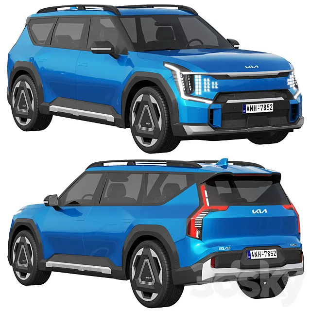 Kia EV9 GT Line 3D Model