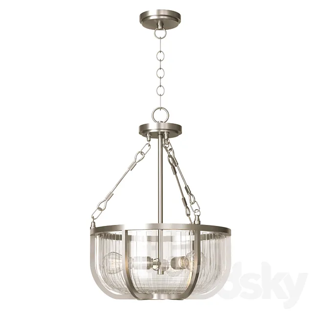 Kichler Pendant lamp QN-ROUX3-BN 3D Model