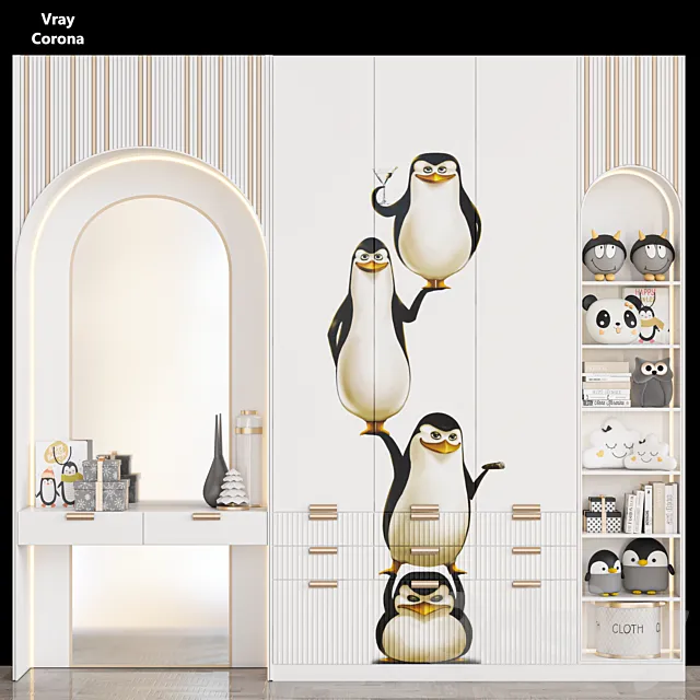 kid wardrobe 130 3D Model