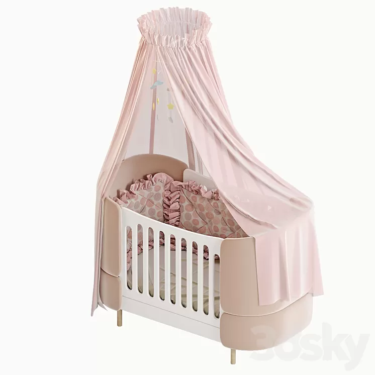 KIDI Soft transforming bed (beige) 3D Model