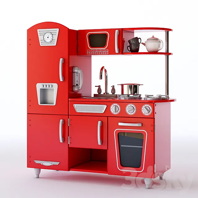 Kidkraft Vintage Play Kitchen 3D Model