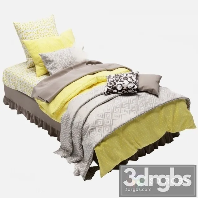 Kids Bed Clothes 3D Model Download