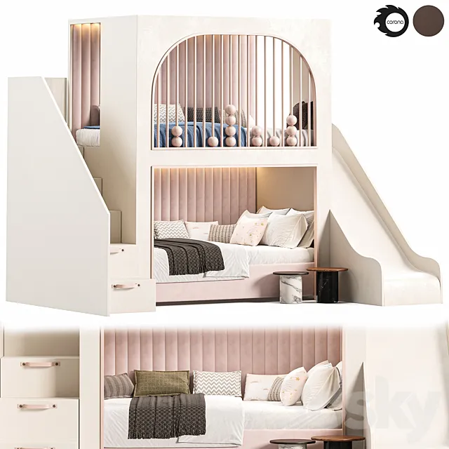 Kids bedroom 02 3D Model