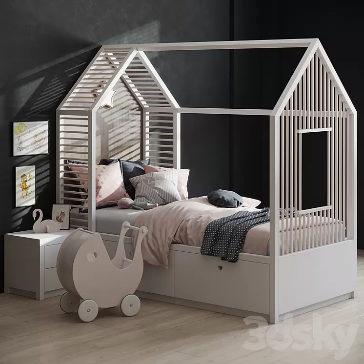 Kid's Bedroom set 3D Model
