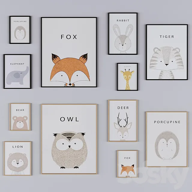 Kids Canvas Art Prints_1 3D Model Kids Canvas Art Prints_1 3D Model